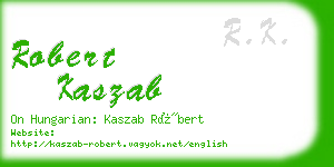 robert kaszab business card